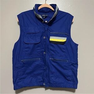 Vintage 90s Ralph Lauren Vest Sportsman Country Fishing Tactical Hood Large